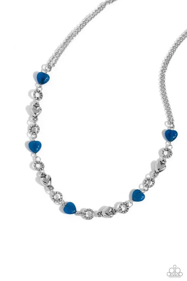 Paparazzi Jewelry Necklaces Paparazzi Necklace My HEARTBEAT Will Go On Blue Paparazzi Jewelry Necklaces Paparazzi Necklace My HEARTBEAT Will Go On Blue