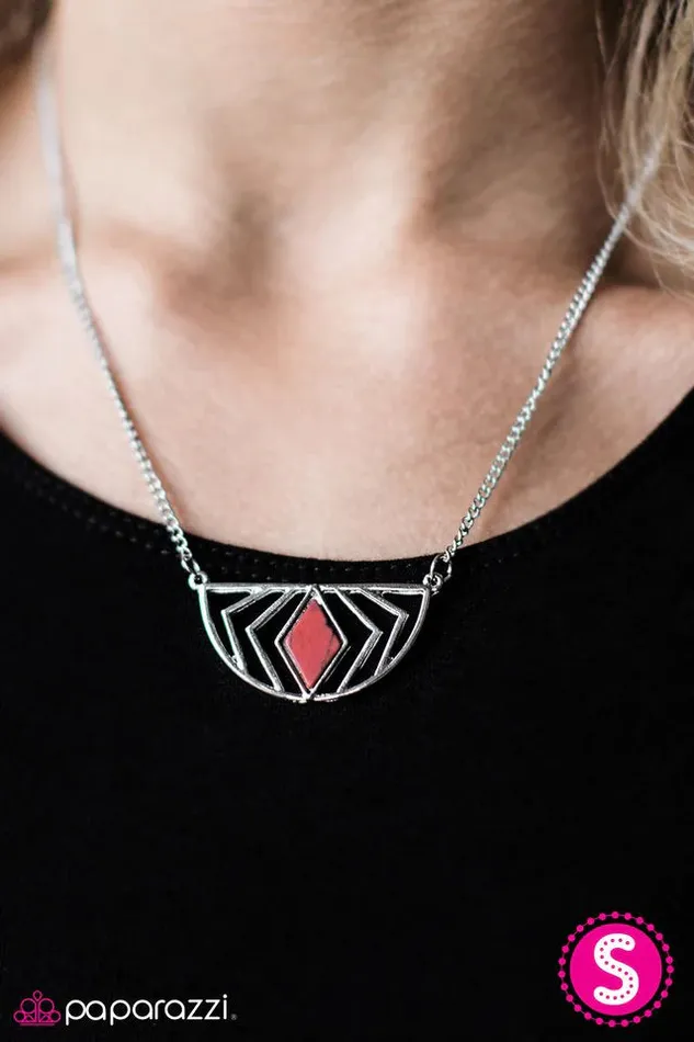 Paparazzi Jewelry Necklaces Paparazzi Necklace On The GEO Brown