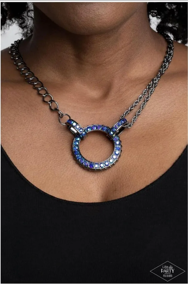 Paparazzi Jewelry Necklaces Paparazzi Necklace PINK DIAMOND Razzle Dazzle Blue