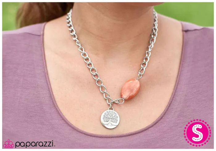Paparazzi Jewelry Necklaces Paparazzi Necklace Rooted in Opulence Orange