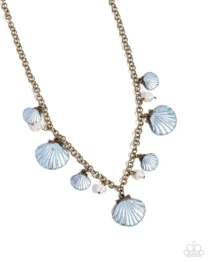 Paparazzi Jewelry Necklaces Paparazzi Necklace Seashell Sophistication Brass Paparazzi Jewelry Necklaces Paparazzi Necklace Seashell Sophistication Brass