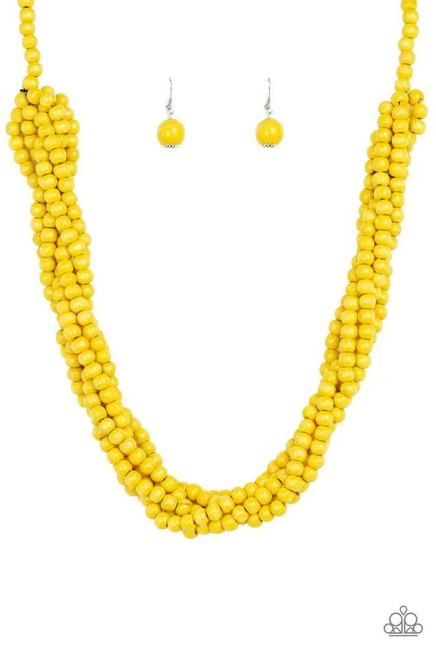 Paparazzi Jewelry Necklaces Paparazzi Necklace Tahiti Tropic Yellow