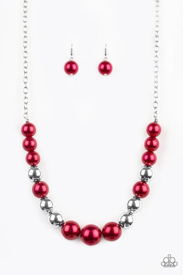 Paparazzi Jewelry Necklaces Paparazzi Necklace Take Note Red