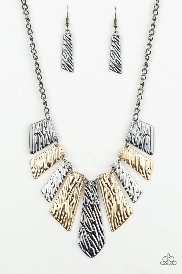 Paparazzi Jewelry Necklaces Paparazzi Necklace Texture Tigress Multi