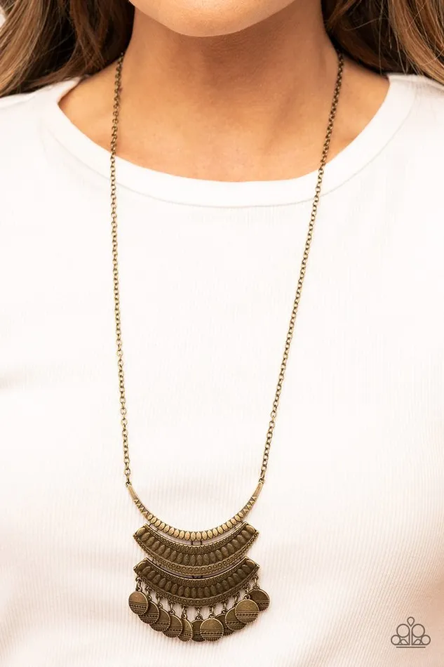 Paparazzi Jewelry Necklaces Paparazzi Necklace Under the EMPRESSion Brass