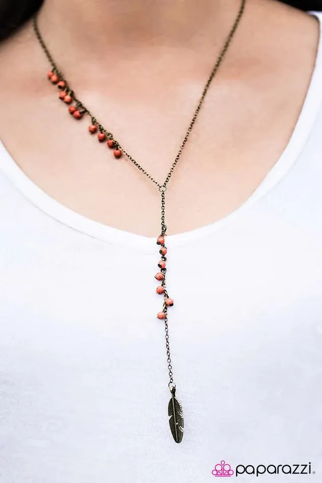 Paparazzi Jewelry Necklaces Paparazzi Necklace Western Winds Orange