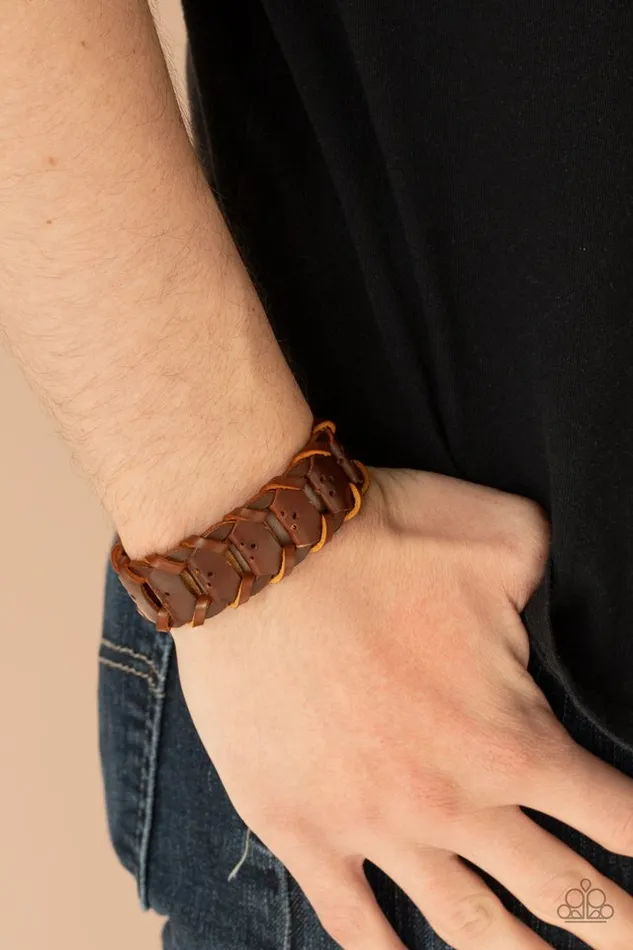 Paparazzi Jewelry Paparazzi Bracelet Knocked for a Loop Brown Bracelets