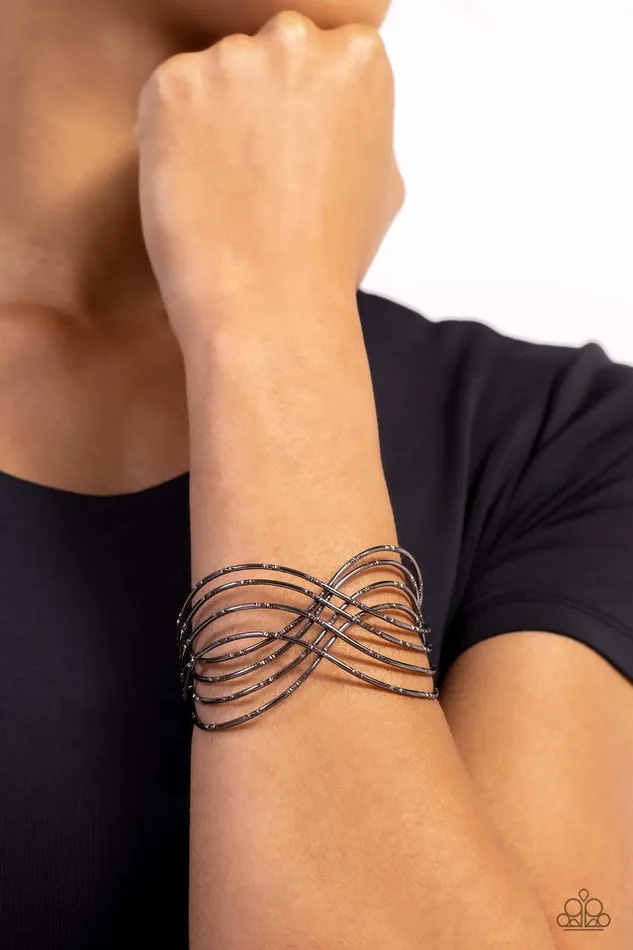 Paparazzi Jewelry Paparazzi Bracelet WIRE Away Black Bracelets