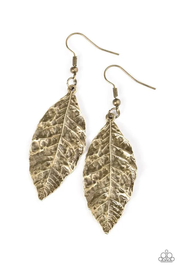 Paparazzi Jewelry Paparazzi Earring Im Just LEAFing Brass Earrings