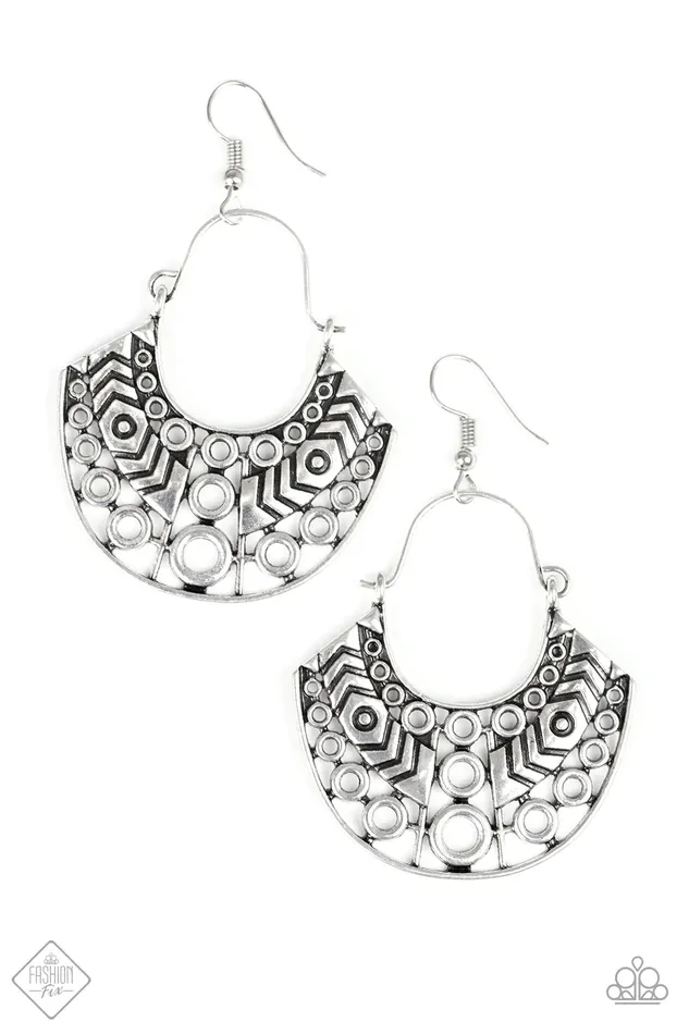 Paparazzi Jewelry Paparazzi Earring Indigenous Idol Silver Earrings