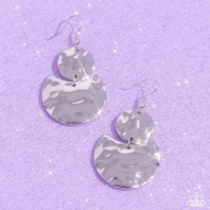 Paparazzi Jewelry Paparazzi Earring Monochromatic Charisma Silver Earrings Paparazzi Jewelry Paparazzi Earring Monochromatic Charisma Silver Earrings