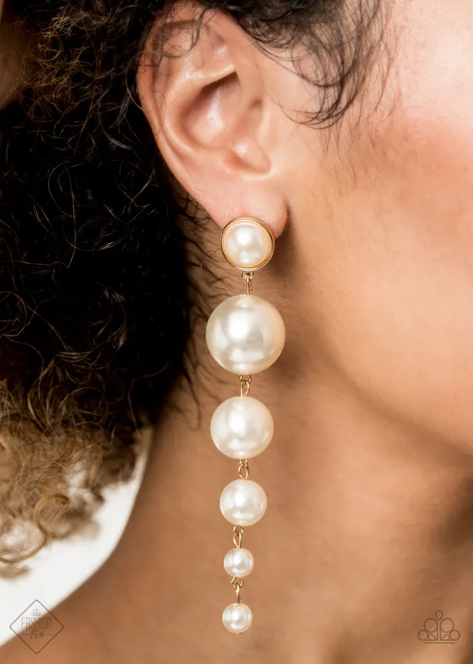 Paparazzi Jewelry Paparazzi Earrings Living a WEALTHY Lifestyle Fashion Fix Oct2020 Gold Earrings