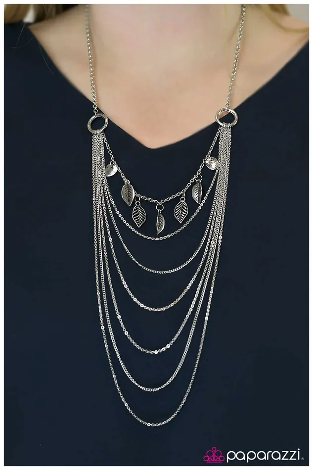 Paparazzi Jewelry Paparazzi Necklace Dont LEAF Me Hanging Silver Necklaces