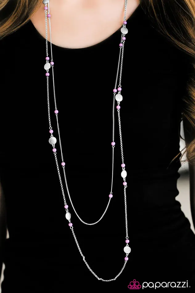 Paparazzi Jewelry Paparazzi Necklace High Tides and Good Vibes Purple Necklaces Paparazzi Jewelry Paparazzi Necklace High Tides and Good Vibes Purple Necklaces