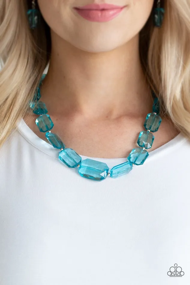 Paparazzi Jewelry Paparazzi Necklace ICE Versa Blue Necklaces