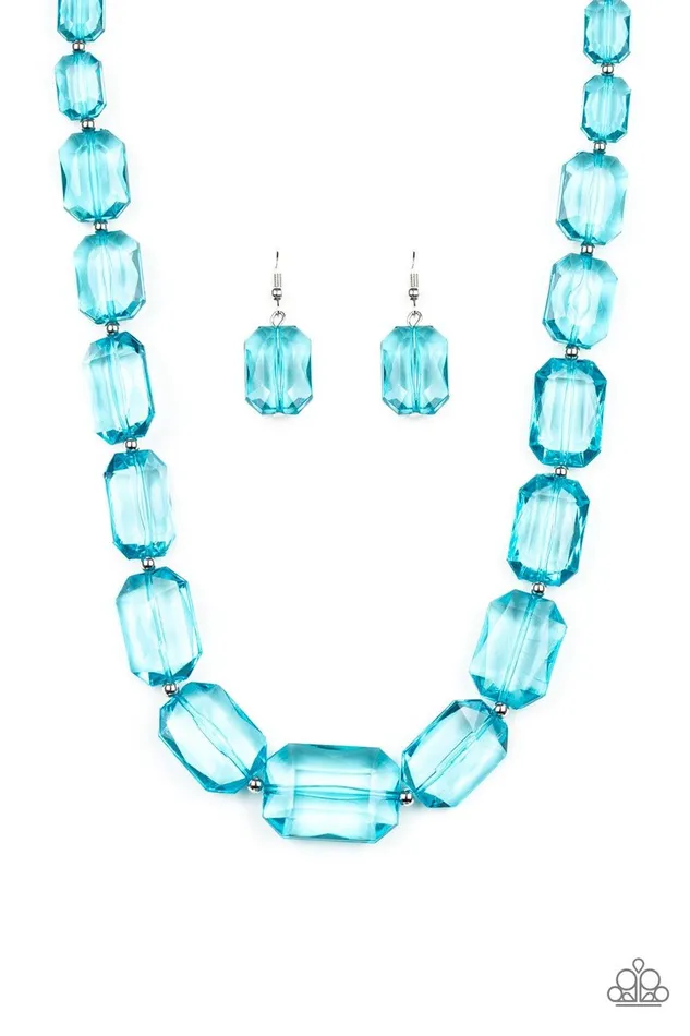 Paparazzi Jewelry Paparazzi Necklace ICE Versa Blue Necklaces