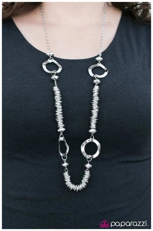 Paparazzi Jewelry Paparazzi Necklace In It to Win It Silver Necklaces