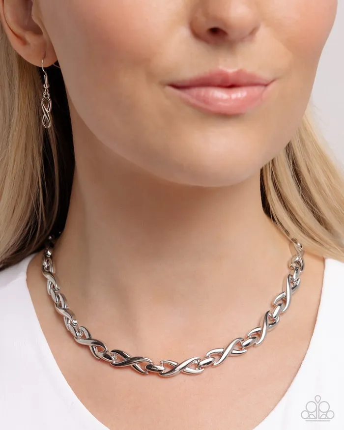 Paparazzi Jewelry Paparazzi Necklace Infinite Influence Silver Necklaces