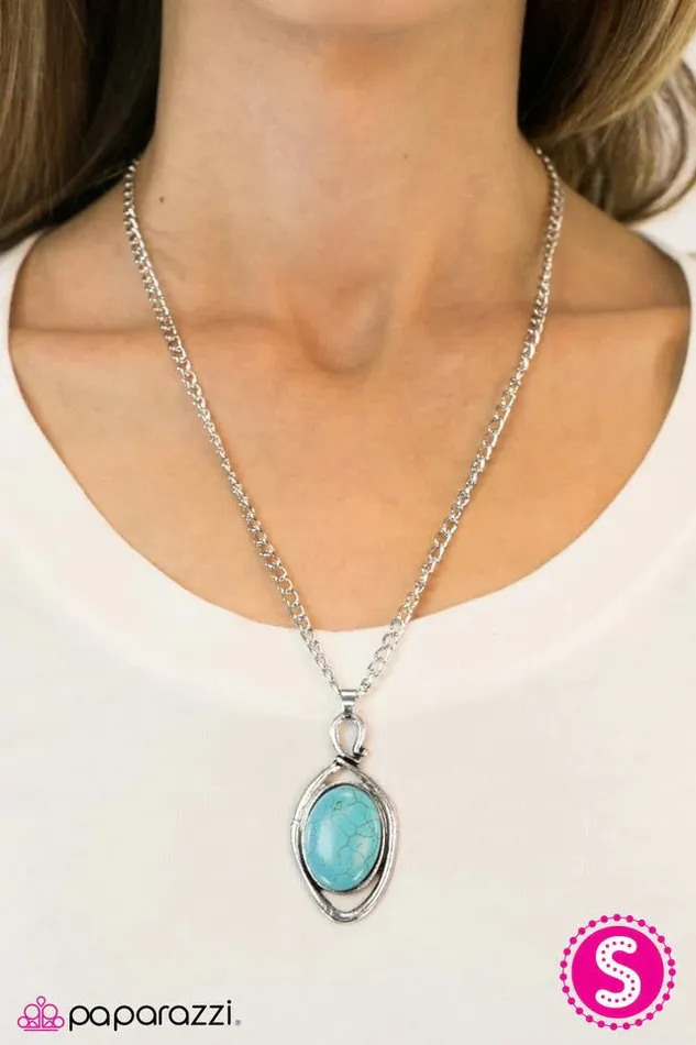 Paparazzi Jewelry Paparazzi Necklace Skipping Stones Blue Necklaces