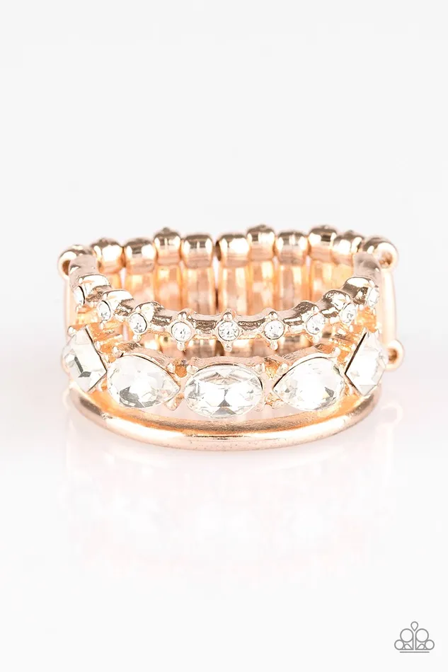 Paparazzi Jewelry Paparazzi Ring Backstage Sparkle Rose Gold Rings