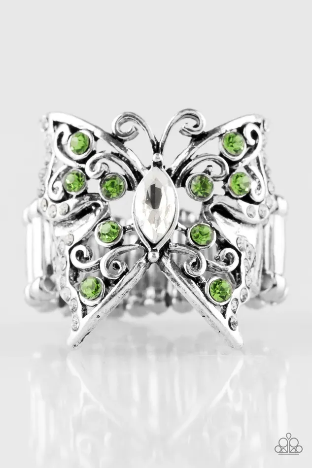 Paparazzi Jewelry Rings Paparazzi Ring Butterfly Bliss Green