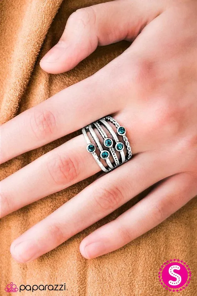 Paparazzi Jewelry Rings Paparazzi Ring Close Ranks Blue