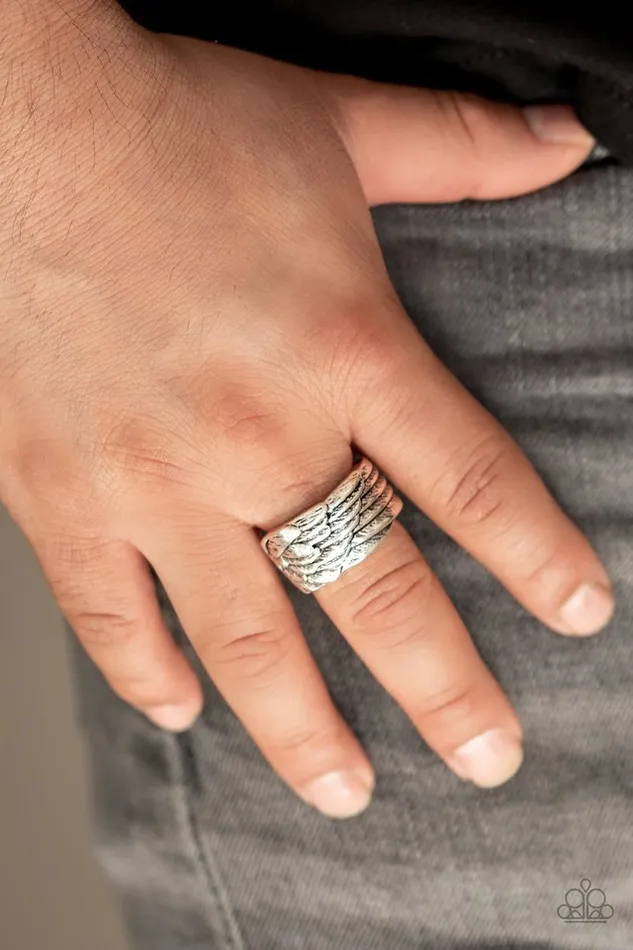 Paparazzi Jewelry Rings Paparazzi Ring Fossil Fuel Silver