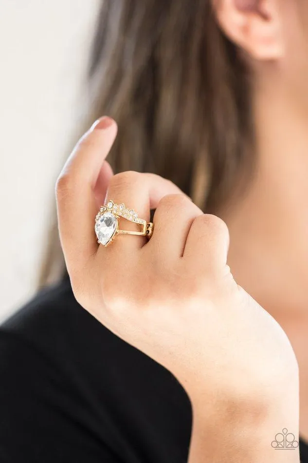 Paparazzi Jewelry Rings Paparazzi Ring If The Crown Fits Gold