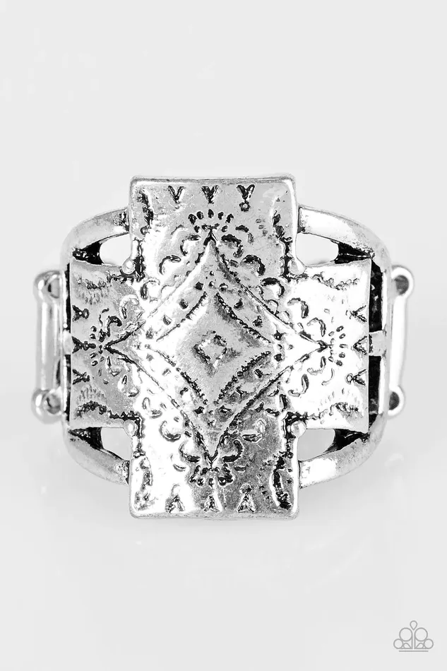 Paparazzi Jewelry Rings Paparazzi Ring Southwest Shimmer Silver