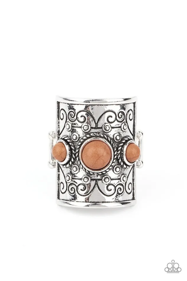 Paparazzi Jewelry Rings Paparazzi Ring Southwestern Scenery Brown Paparazzi Jewelry Rings Paparazzi Ring Southwestern Scenery Brown