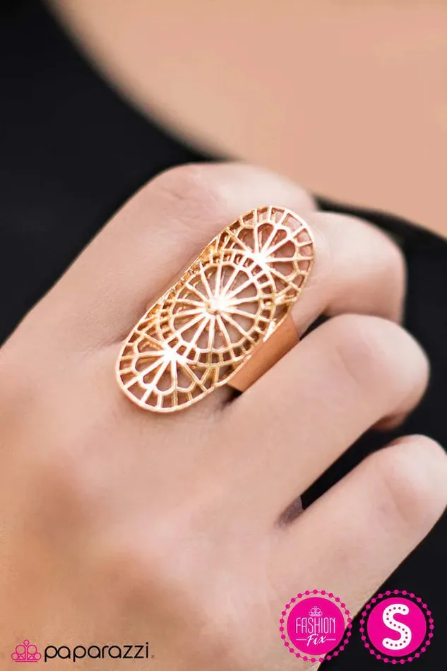Paparazzi Jewelry Rings Paparazzi Ring The WHEEL To Do Wonders Gold