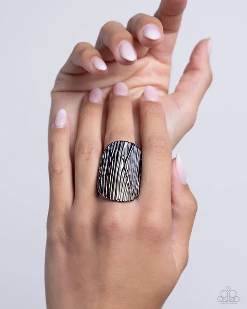 Paparazzi Jewelry Rings Paparazzi Ring Thrilling Timber Black