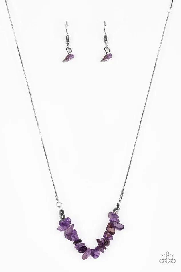 Paparazzi Necklace Back To Nature Purple Paparazzi Jewelry Necklaces