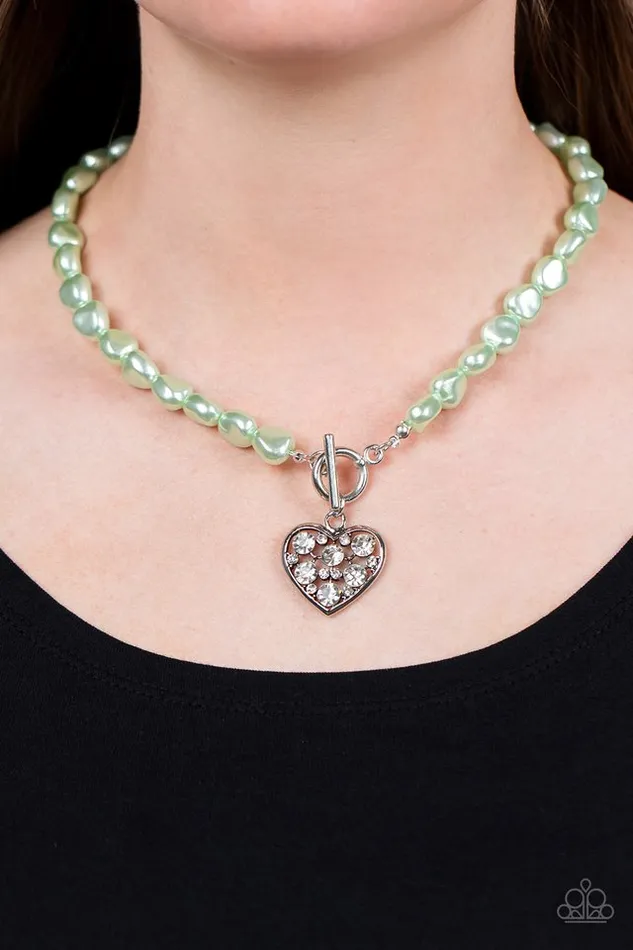 Paparazzi Necklace Color Me Smitten Green Paparazzi Jewelry Necklaces