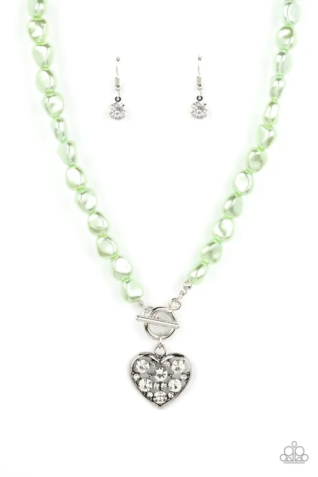 Paparazzi Necklace Color Me Smitten Green Paparazzi Jewelry Necklaces