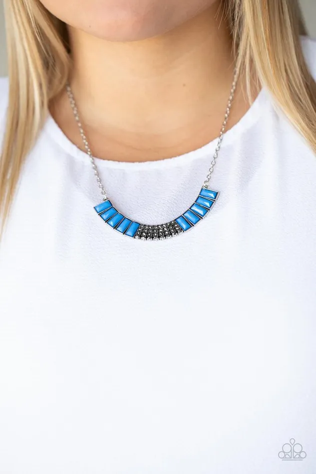 Paparazzi Necklace Coup de MANE Blue Paparazzi Jewelry Necklaces