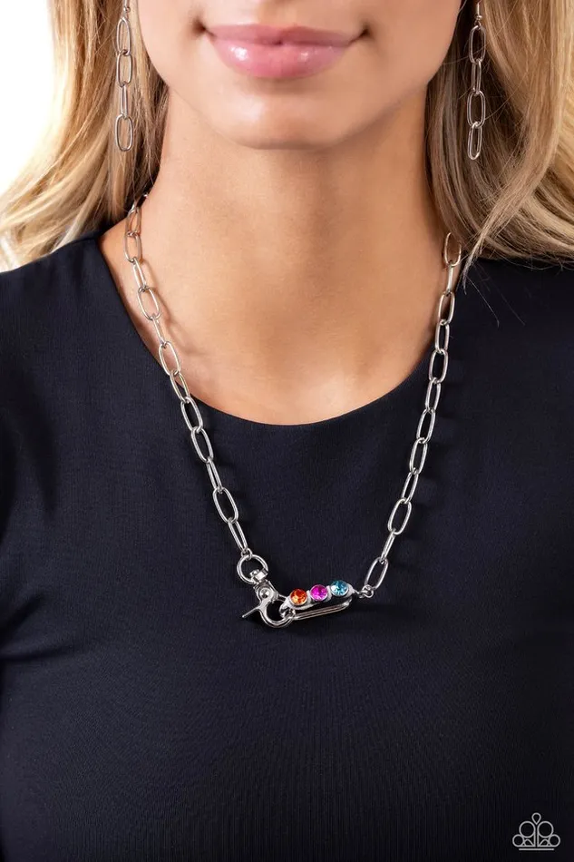 Paparazzi Necklace Dont Want to Miss a STRING Silver Paparazzi Jewelry Necklaces