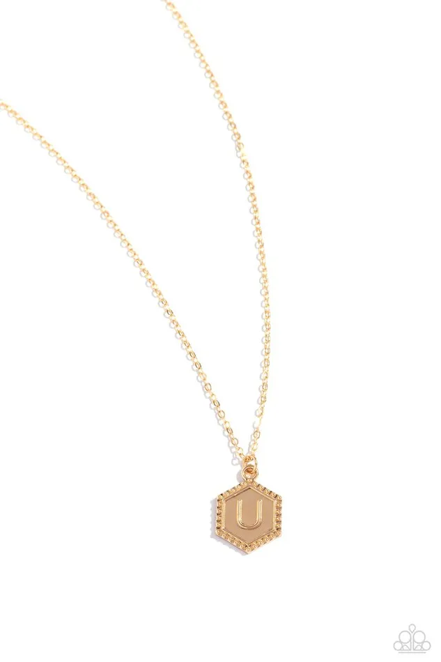 Paparazzi Necklace Emblematic Elegance Gold U Paparazzi Jewelry Necklaces Paparazzi Necklace Emblematic Elegance Gold U Paparazzi Jewelry Necklaces