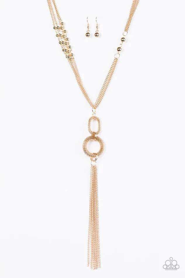 Paparazzi Necklace FLASH Out Gold Paparazzi Jewelry Necklaces