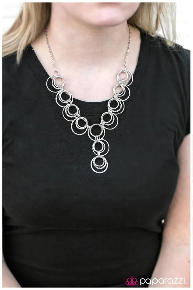 Paparazzi Necklace Foolish Games Silver Paparazzi Jewelry Necklaces