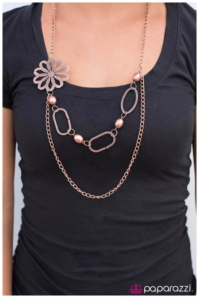 Paparazzi Necklace Fresh As A Daisy Copper Paparazzi Jewelry Necklaces