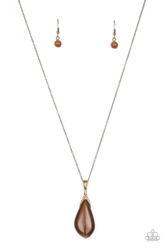 Paparazzi Necklace Friends In GLOW Places Brass Paparazzi Jewelry Necklaces