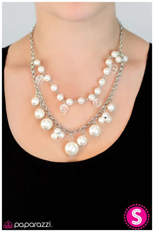 Paparazzi Necklace High Society White Paparazzi Jewelry Necklaces
