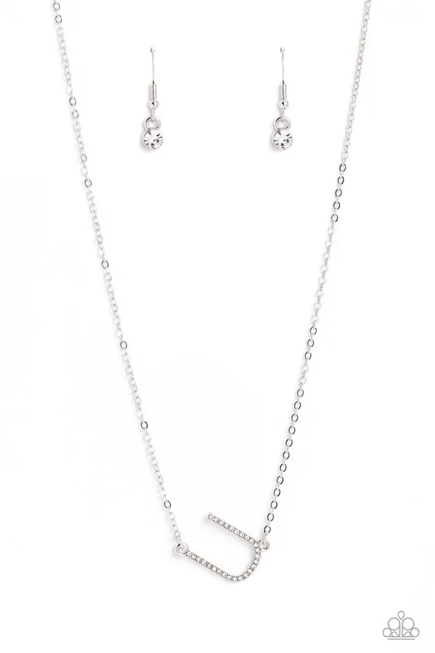 Paparazzi Necklace INITIALLY Yours U White Paparazzi Jewelry Necklaces Paparazzi Necklace INITIALLY Yours U White Paparazzi Jewelry Necklaces