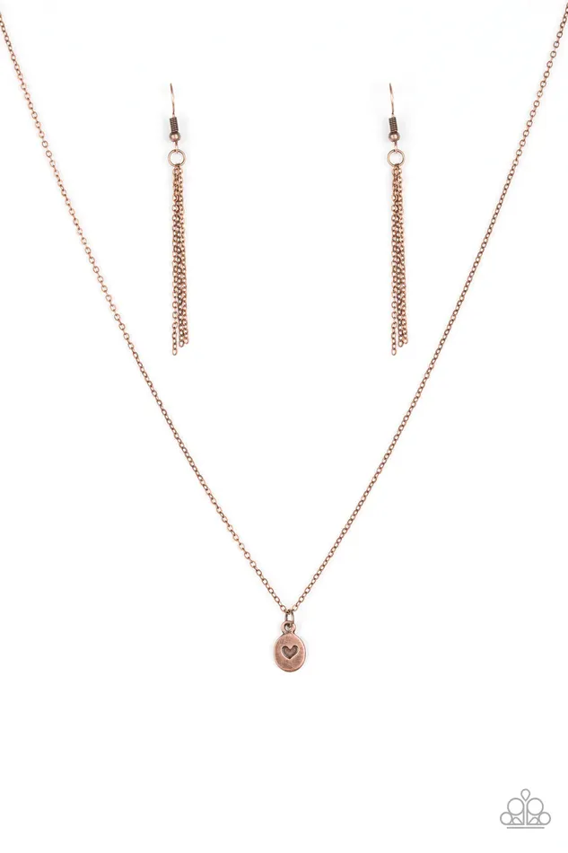 Paparazzi Necklace Live For Love Copper Paparazzi Jewelry Necklaces