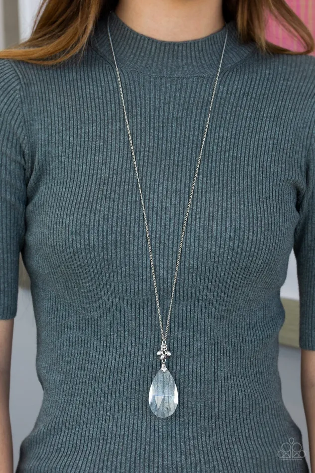 Paparazzi Necklace LOP August Up in the Heir White Paparazzi Jewelry Necklaces