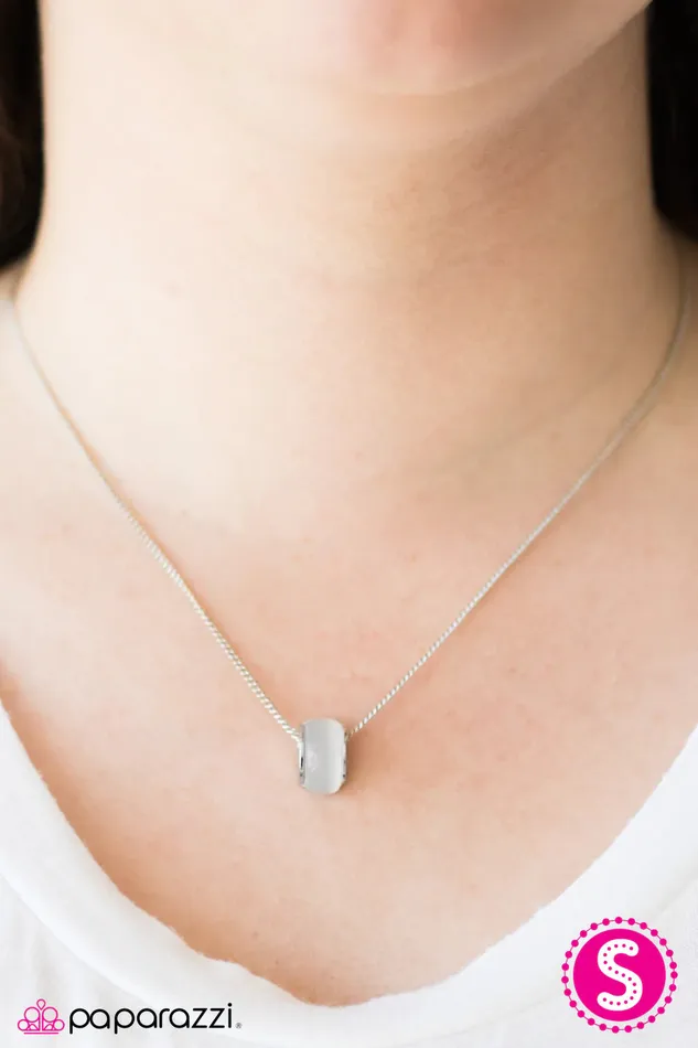Paparazzi Necklace Lunar Luminosity White Paparazzi Jewelry Necklaces