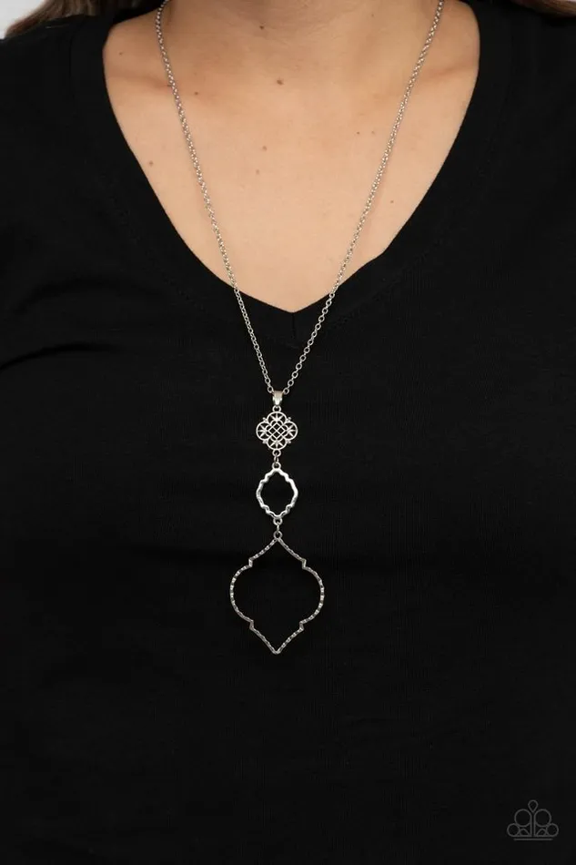 Paparazzi Necklace Marrakesh Mystery Silver Paparazzi Jewelry Necklaces