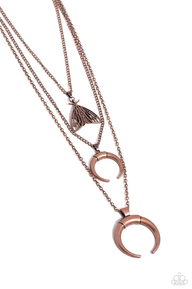 Paparazzi Necklace Moth Medley Copper Paparazzi Jewelry Necklaces Paparazzi Necklace Moth Medley Copper Paparazzi Jewelry Necklaces