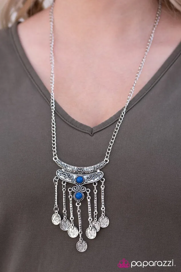 Paparazzi Necklace My Greatest Adventure Blue Paparazzi Jewelry Necklaces